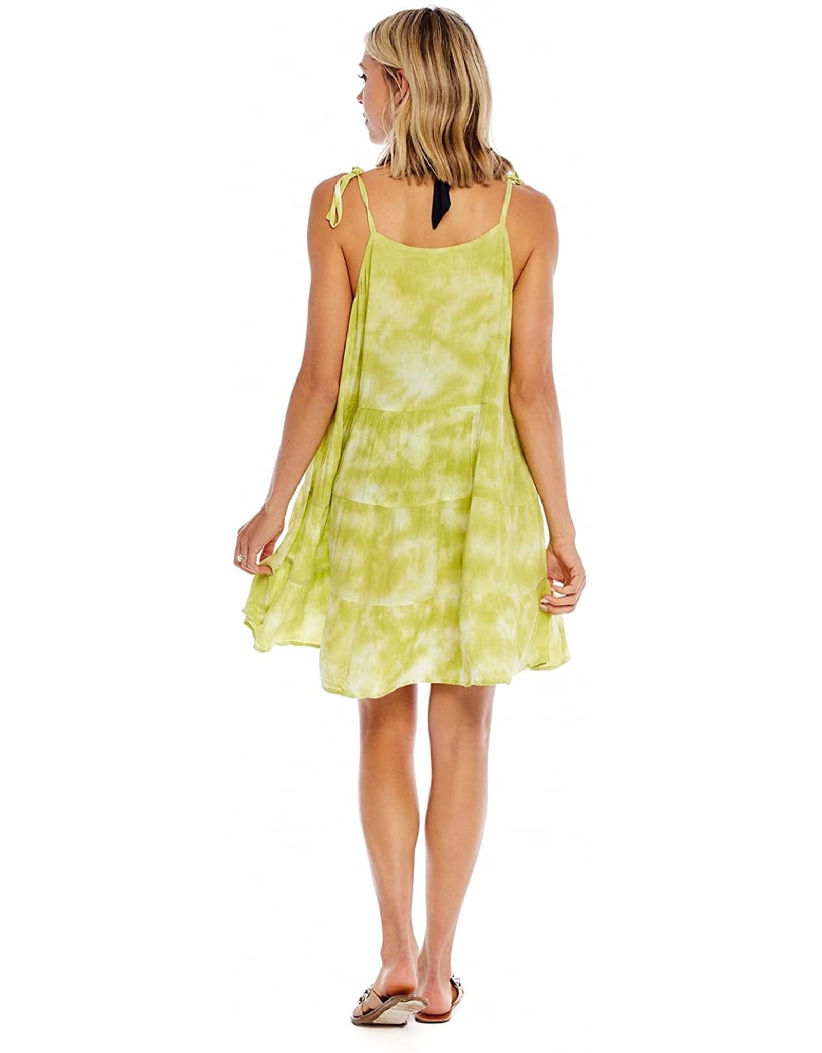 Mud Pie Women’s Saren Tie Dye Cover Up Lime