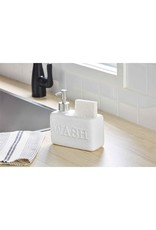 Mud Pie WASH Soap Pump And Sponge Holder Caddy Set