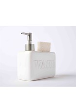 Mud Pie WASH Soap Pump And Sponge Holder Caddy Set