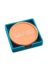 Mud Pie Pool Silicone Coasters Set of 4 Assorted Sayings