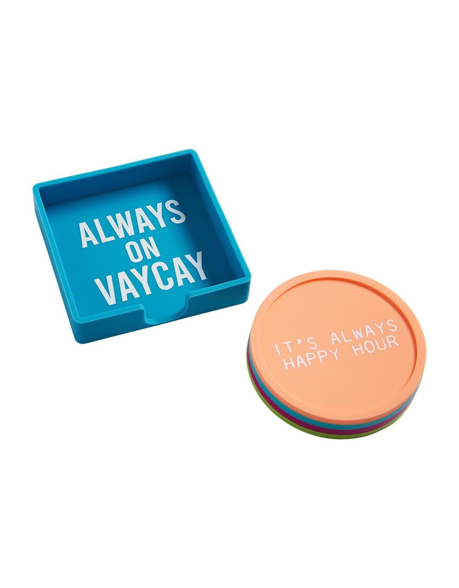 Mud Pie Pool Silicone Coasters Set of 4 Assorted Sayings