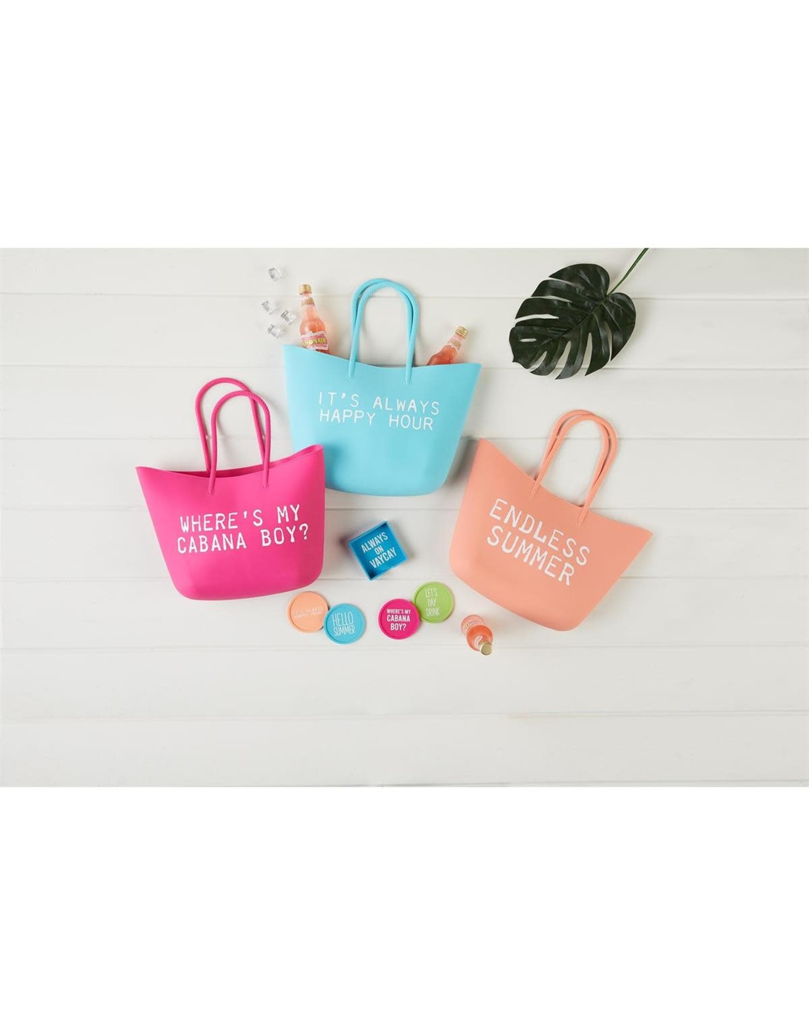 Mud Pie Pool Silicone Coasters Set of 4 Assorted Sayings