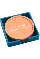 Mud Pie Pool Silicone Coasters Set of 4 Assorted Sayings