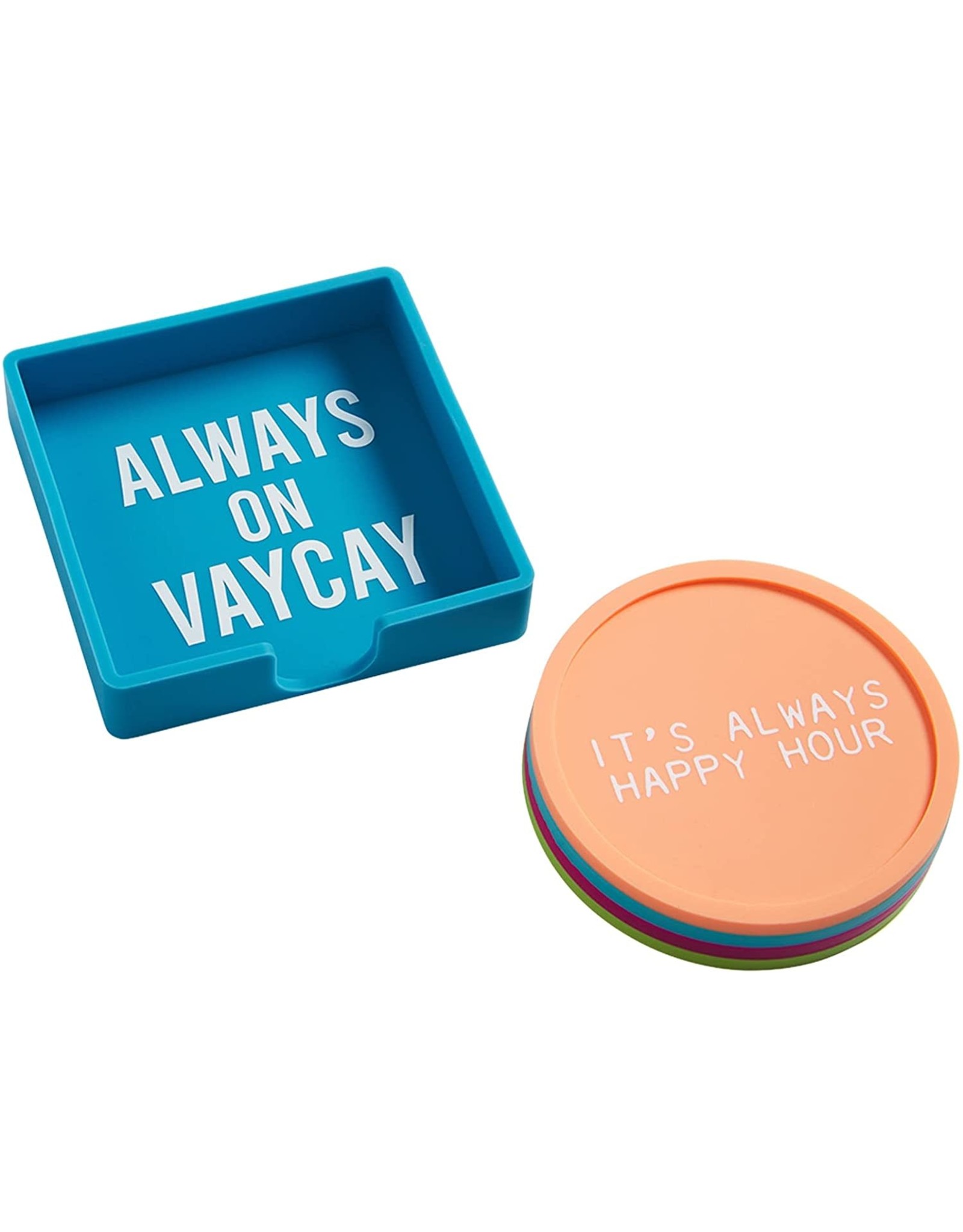 Mud Pie Pool Silicone Coasters Set of 4 Assorted Sayings