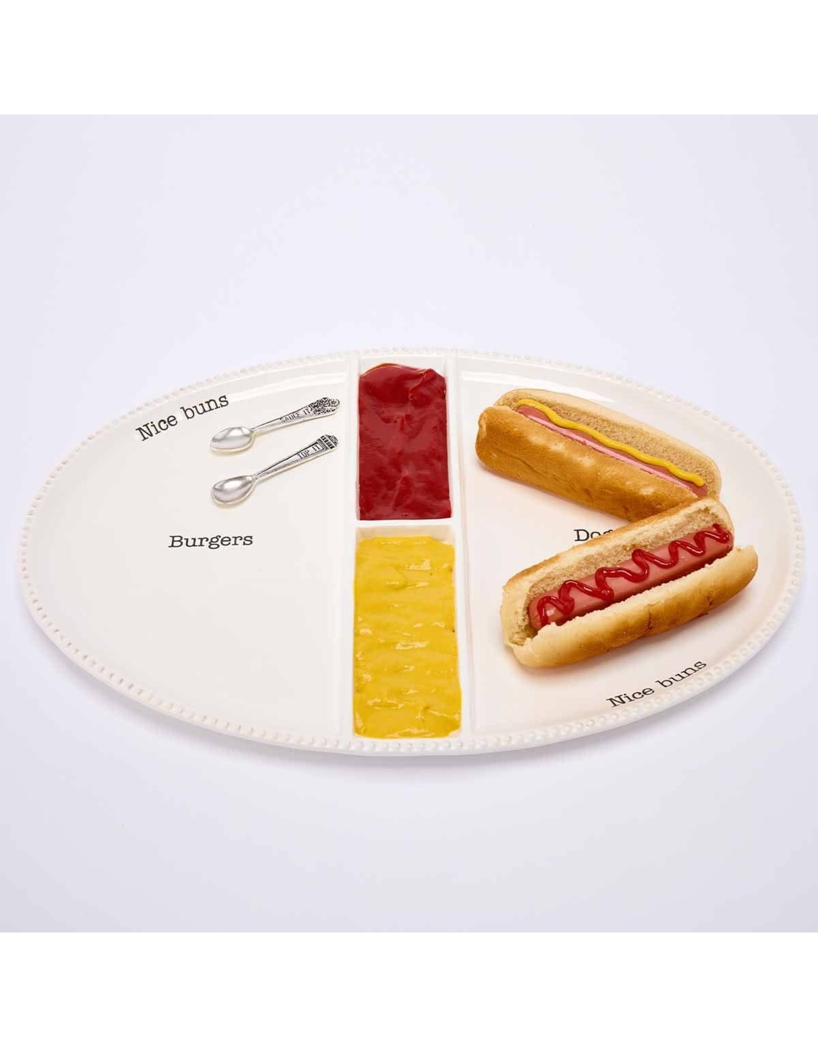 Mud Pie Burger and Hot Dog Platter Set