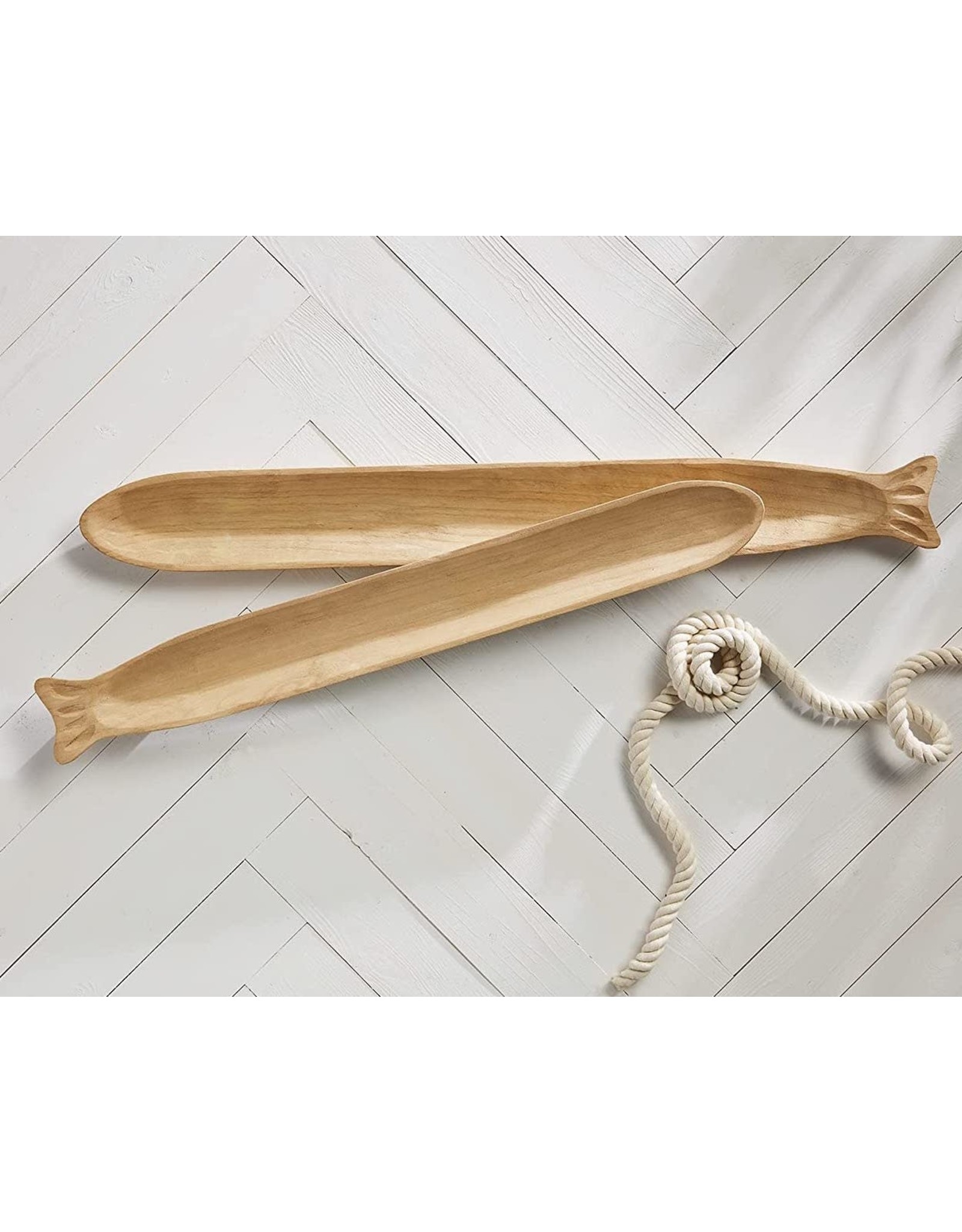 Mud Pie Long Paulownia Wood Fish Trays 29 And 33 Inches