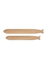 Mud Pie Long Paulownia Wood Fish Trays 29 And 33 Inches