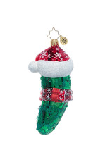 Christopher Radko Chilly Christmas Pickle Christmas Ornament