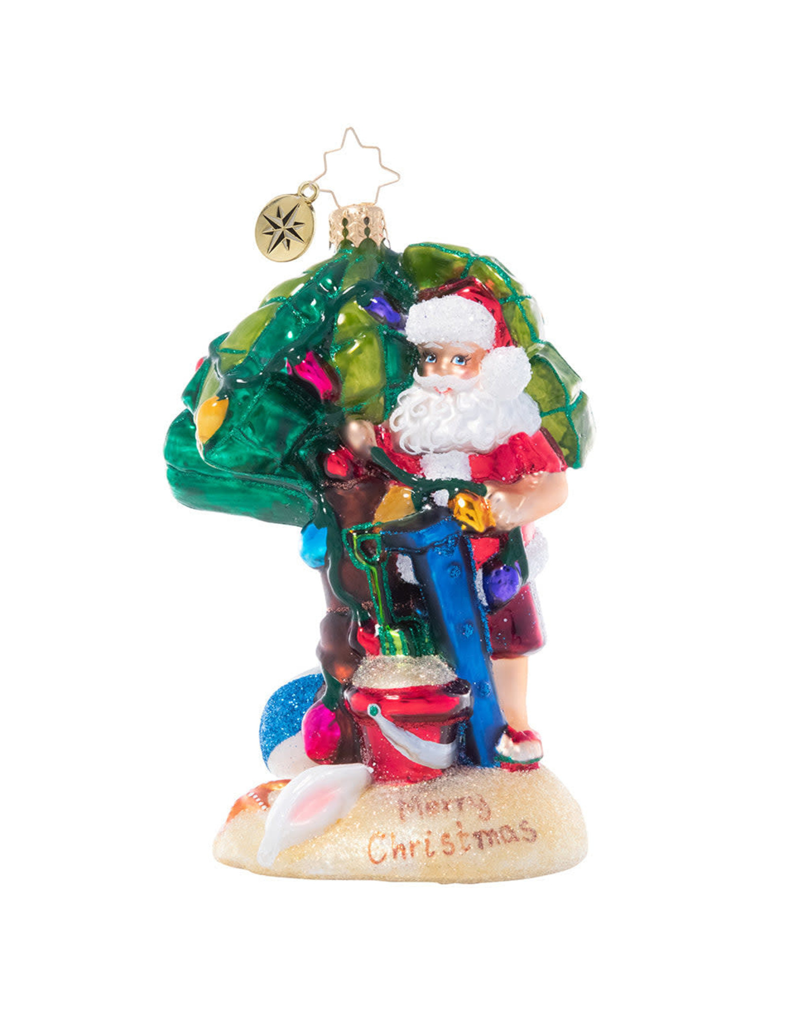 Christopher Radko Sandy Clause Beach Santa Christmas Ornament