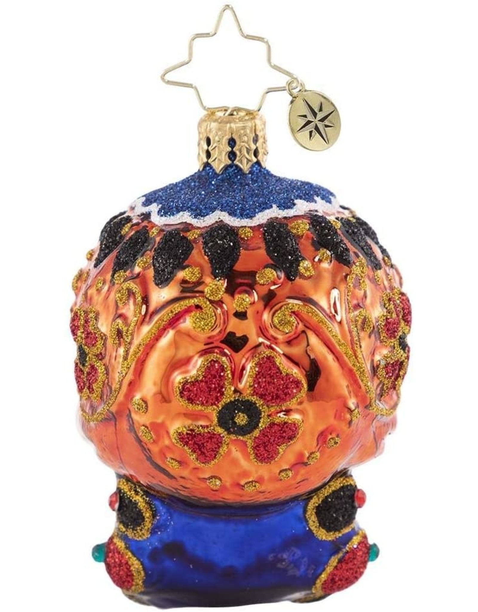 Christopher Radko Colorful Calavera Skull Day Of The Dead Gem Ornament