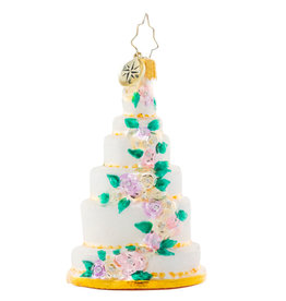 Christopher Radko Wedding Christmas Ornament Six-Tier Celebration Gem