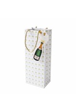 Caspari Bubbly Wine And Bottle Gift Bag Champagne Bottle And Glasses