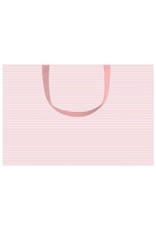 Caspari Gift Bag Mini Stripe Blush MD 15x10x6