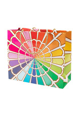 Caspari Gift Bag Color Wheel LG 11.75x4.75x10