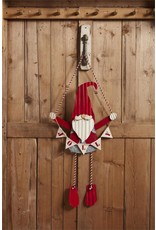 Mud Pie Tin Gnome With Dangle Legs Christmas Door Hanger 35x20 Inch