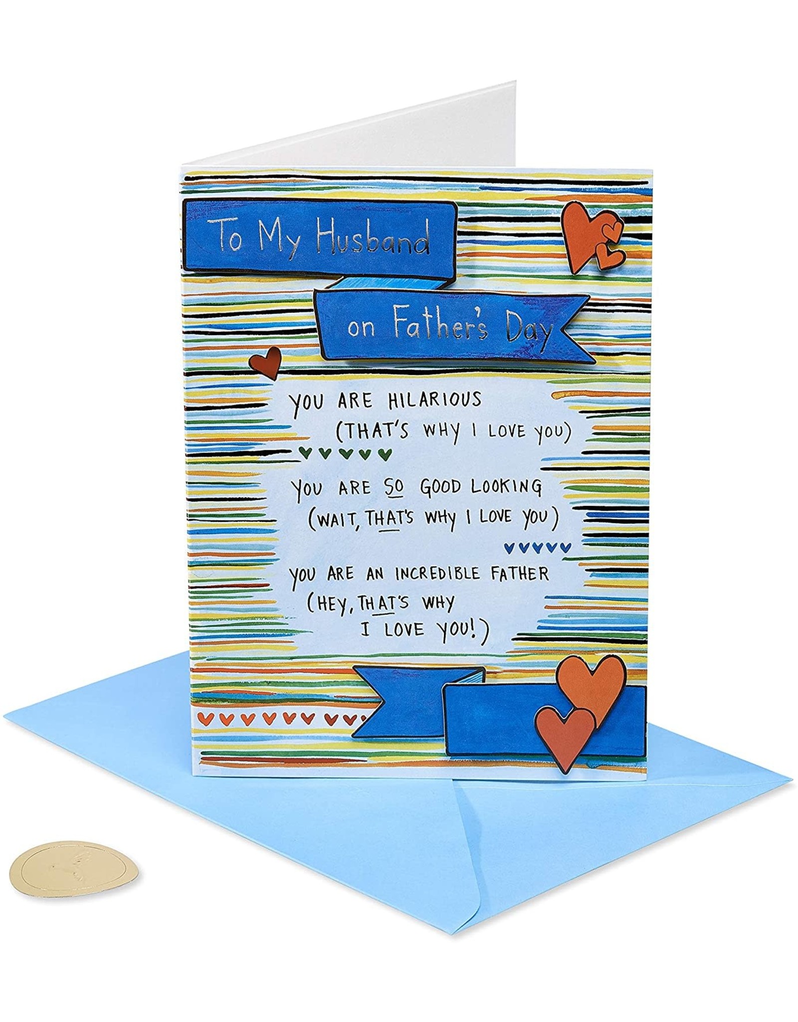 PAPYRUS® Fathers Day Card For Husband Why I Love You Incredible Father