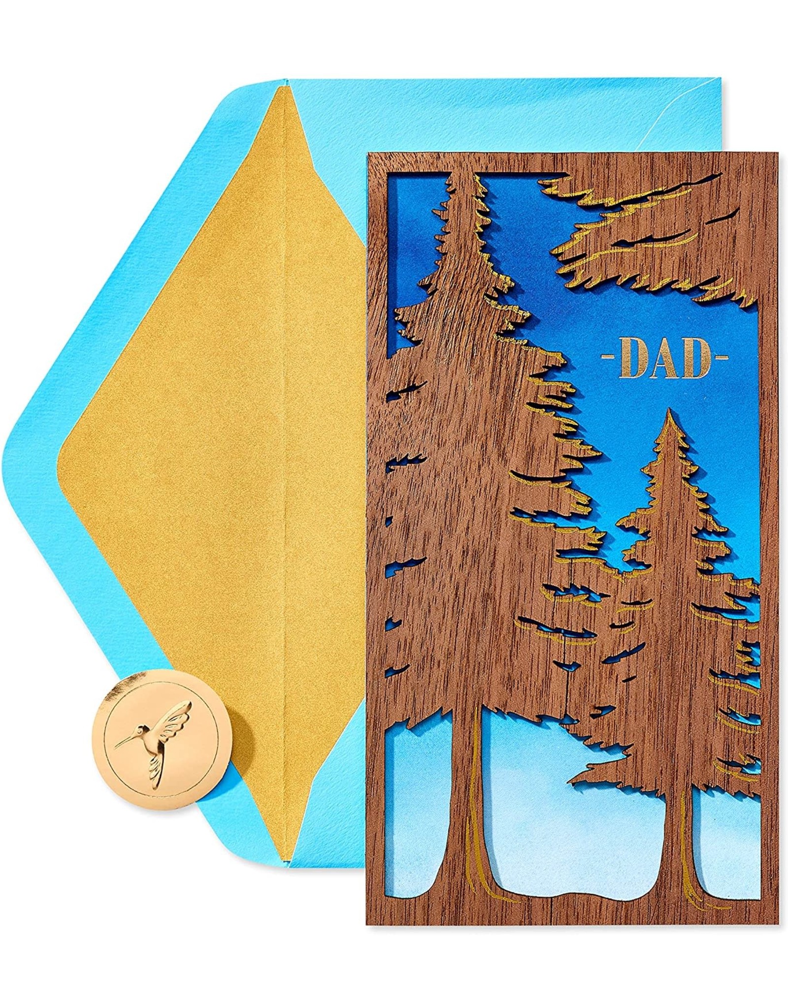 PAPYRUS® Fathers Day Card Laser-cut Wood Trees Love and Guidance