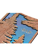 PAPYRUS® Fathers Day Card Laser-cut Wood Trees Love and Guidance