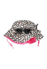 Mud Pie Toddler Tan Leopard Sun Hat and Sunglass Set