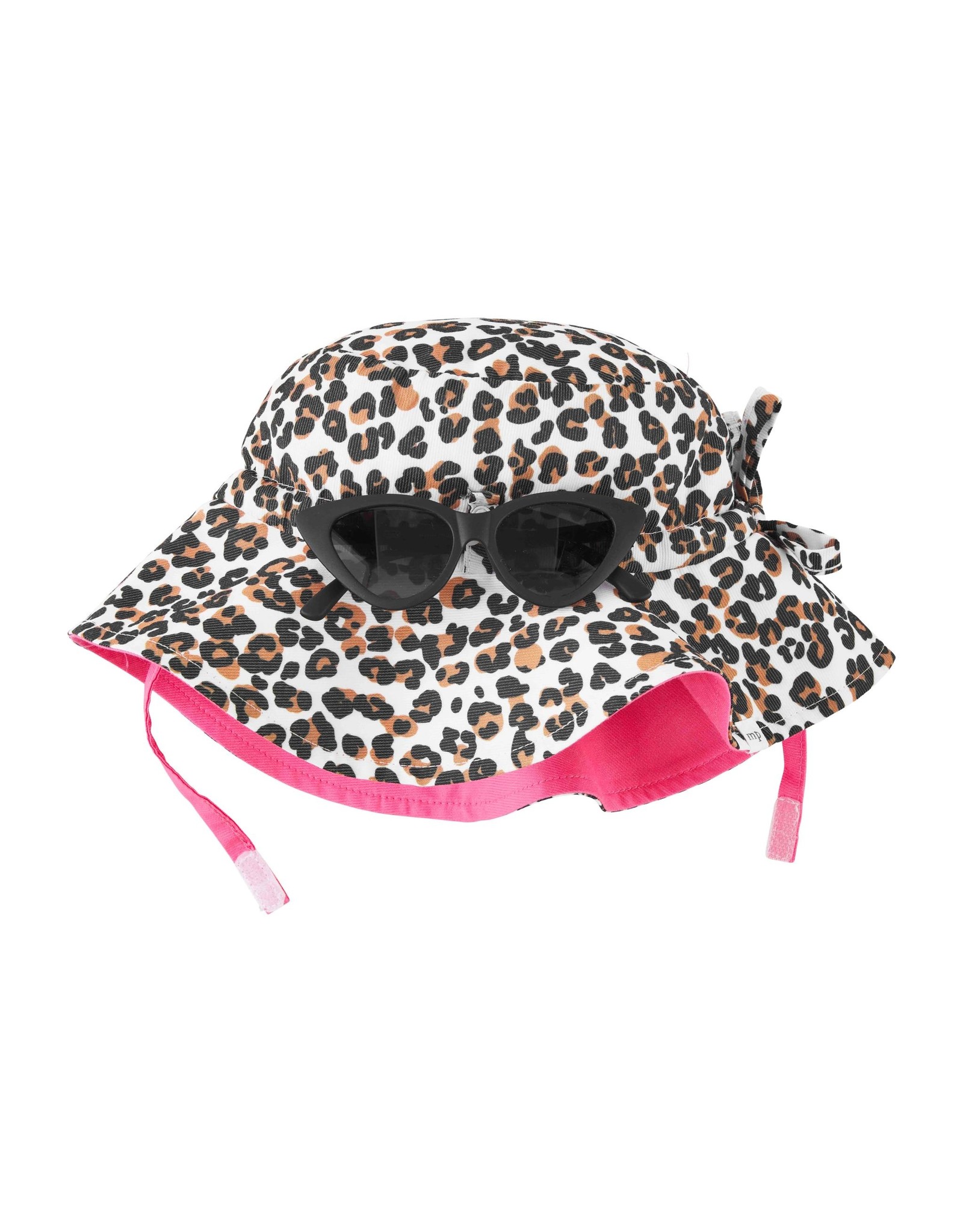 Mud Pie Toddler Tan Leopard Sun Hat and Sunglass Set