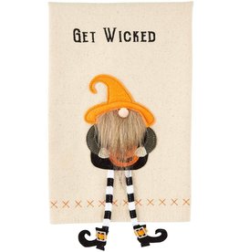 Mud Pie Halloween Gnome Dangle Legs Towel - Get Wicked