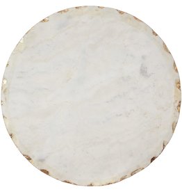 Mud Pie Marble Trivet With Gold Chipped Edge