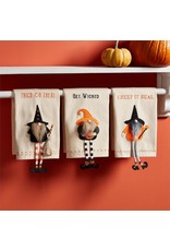 Mud Pie Halloween Gnome Dangle Legs Towel - Trick Or Treat