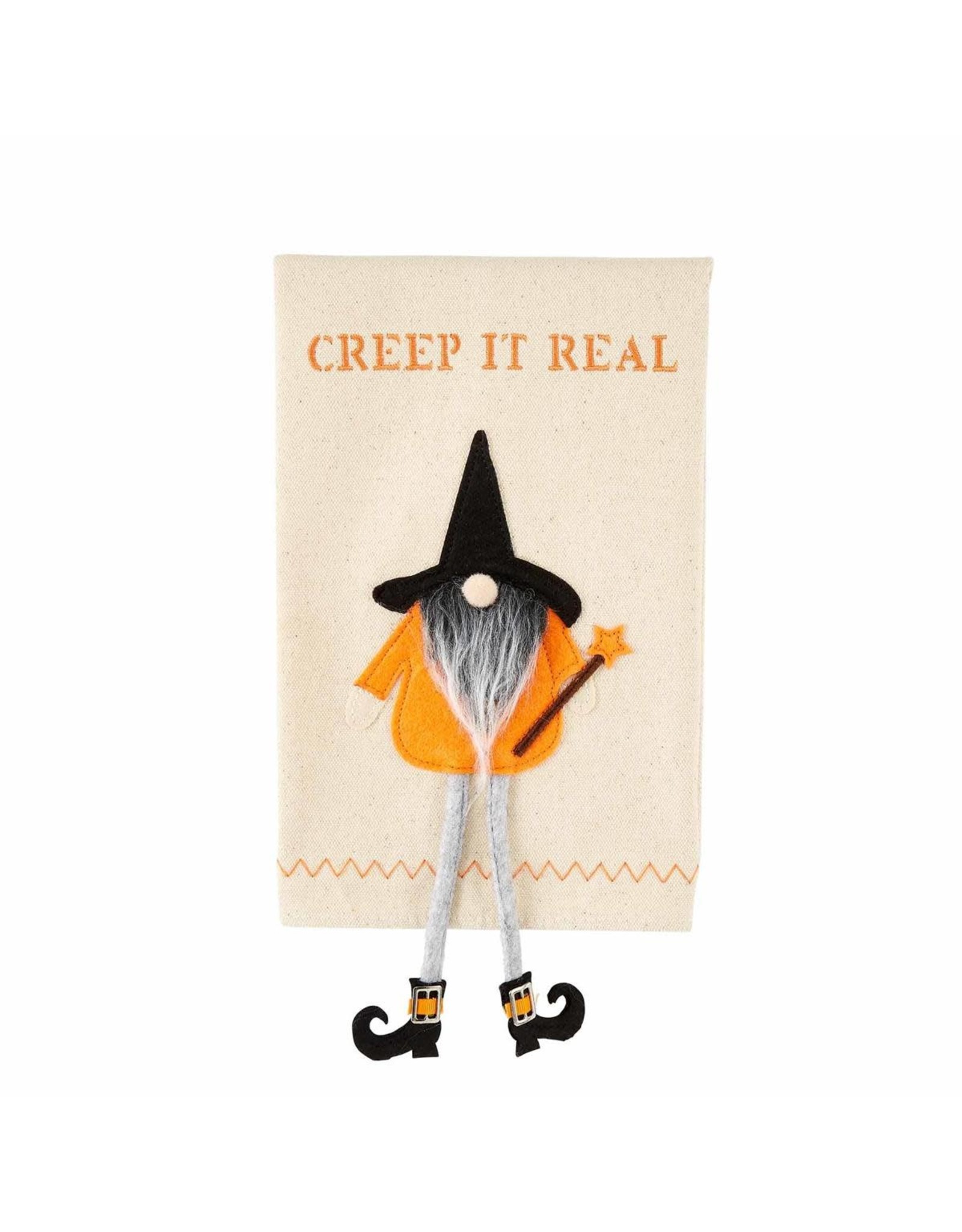 Mud Pie Halloween Gnome Dangle Legs Towel - Creep It Real