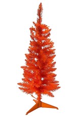 Kurt Adler Pre-Lit Orange Slim Tree 3FT Halloween Christmas Tree