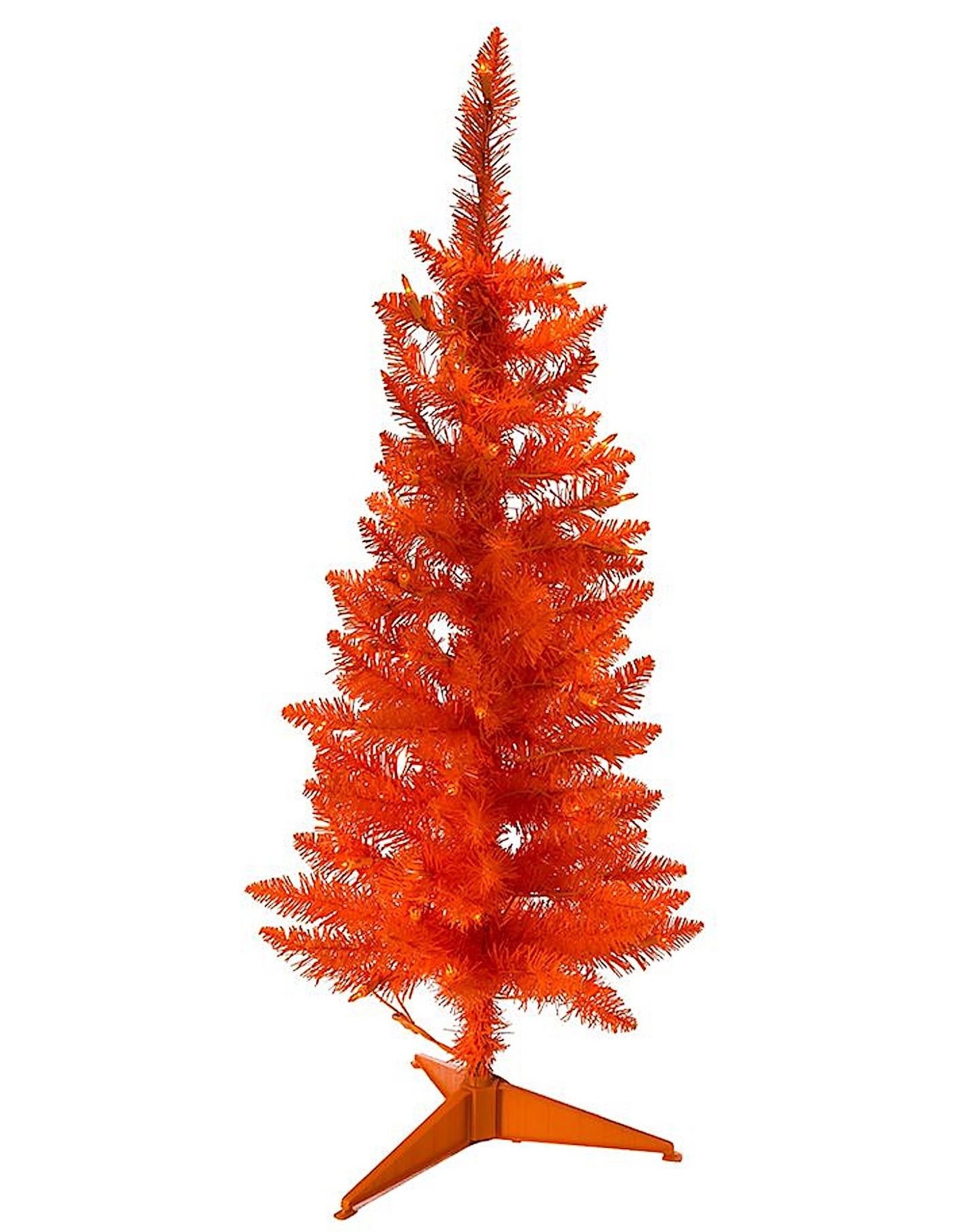 Kurt Adler Pre-Lit Orange Slim Tree 3FT Halloween Christmas Tree