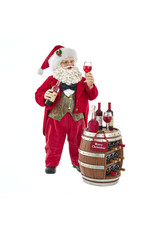 Kurt Adler Fabriche Wine Tasting Santa Table Piece 10.5 Inch