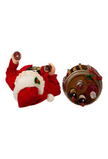 Kurt Adler Fabriche Wine Tasting Santa Table Piece 10.5 Inch