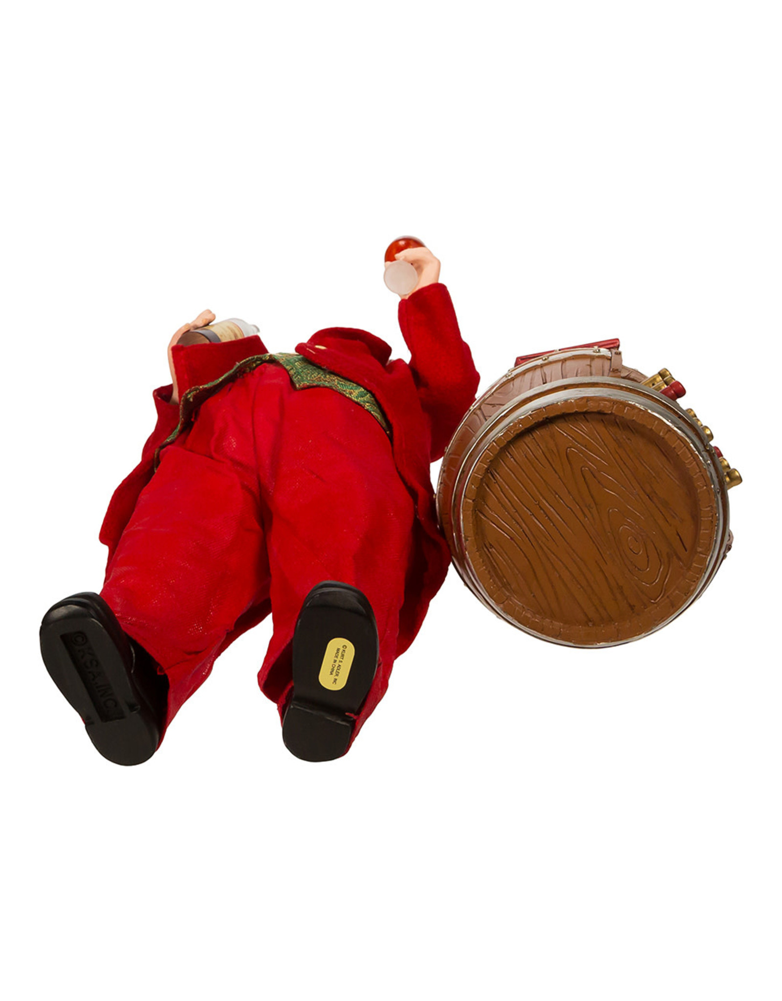 Kurt Adler Fabriche Wine Tasting Santa Table Piece 10.5 Inch