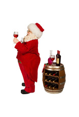 Kurt Adler Fabriche Wine Tasting Santa Table Piece 10.5 Inch