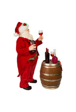 Kurt Adler Fabriche Wine Tasting Santa Table Piece 10.5 Inch