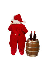 Kurt Adler Fabriche Wine Tasting Santa Table Piece 10.5 Inch