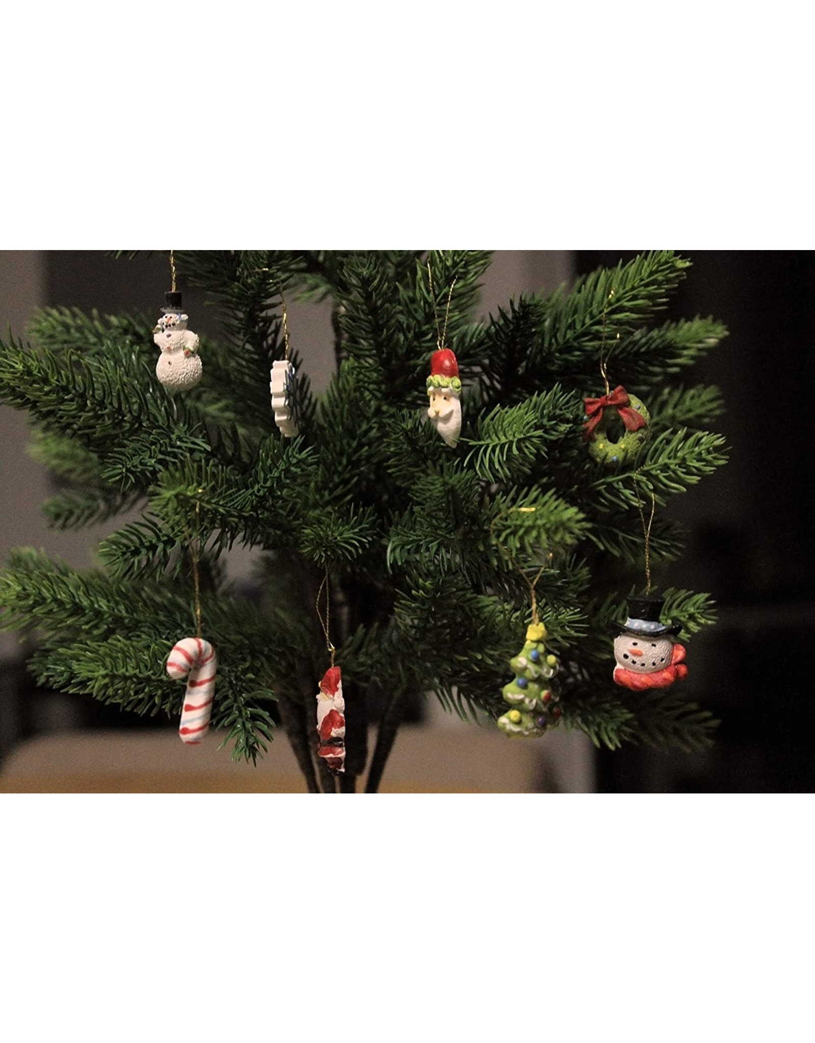Kurt Adler Christmas Mini Tree Ornaments Petite Treasures Set of 12