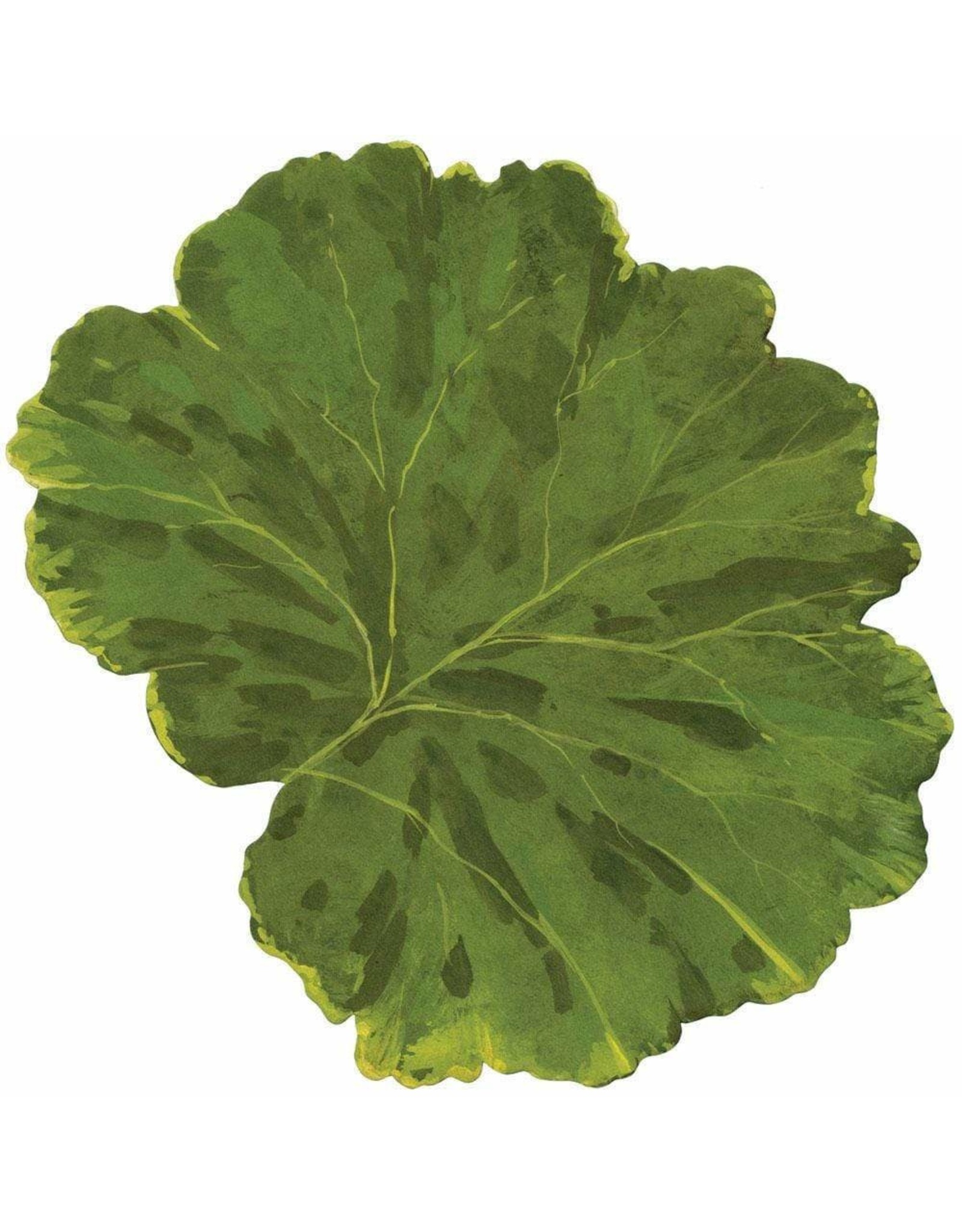 Caspari Green Leaf Die-Cut Hard Placemat 1ct