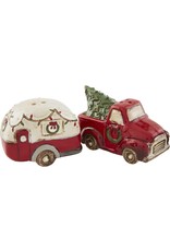 Mud Pie Christmas Truck And Camper Salt And Pepper Shakers Set