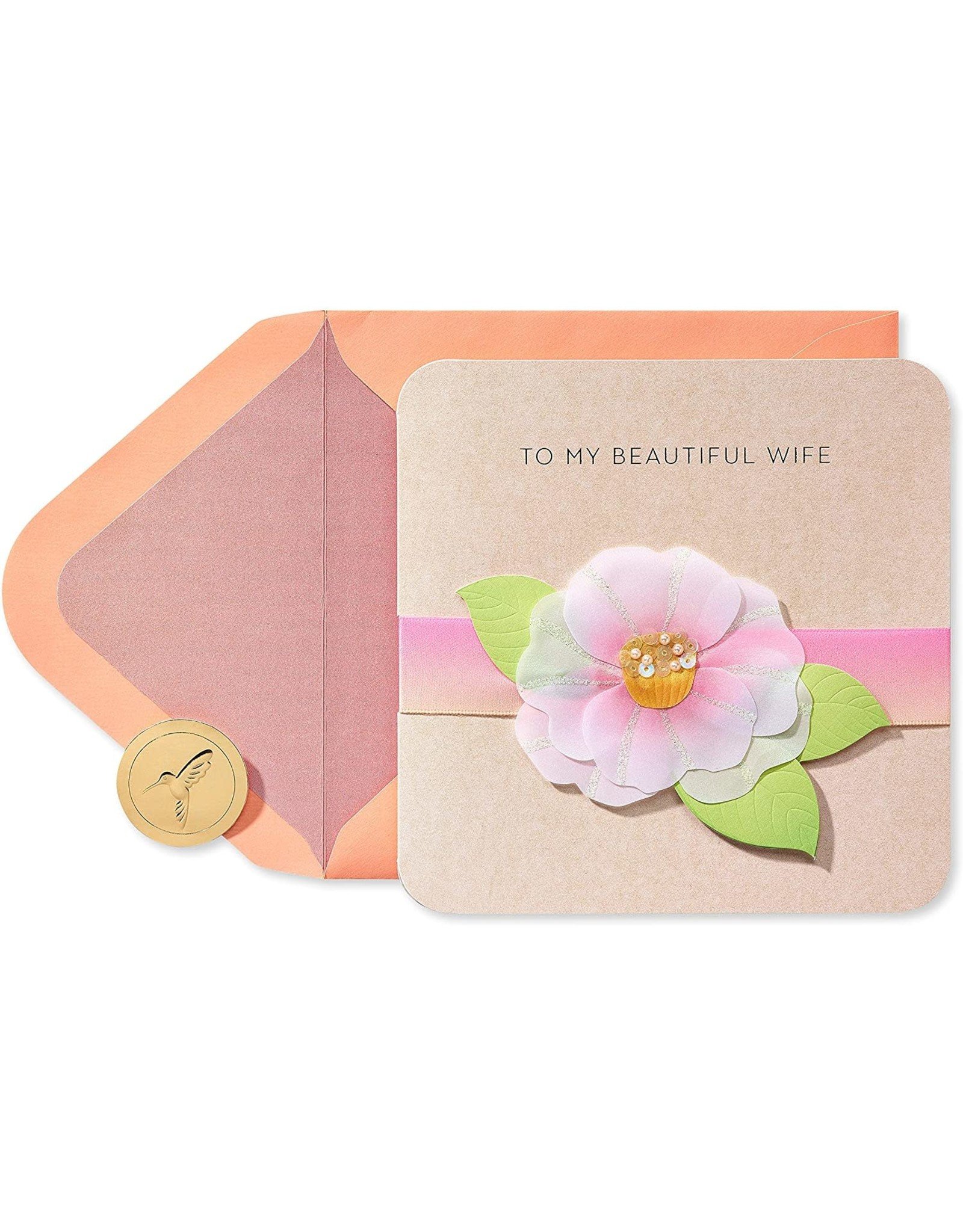 PAPYRUS® Birthday Cards For Wife Elegant Pink Ombre Flower Card