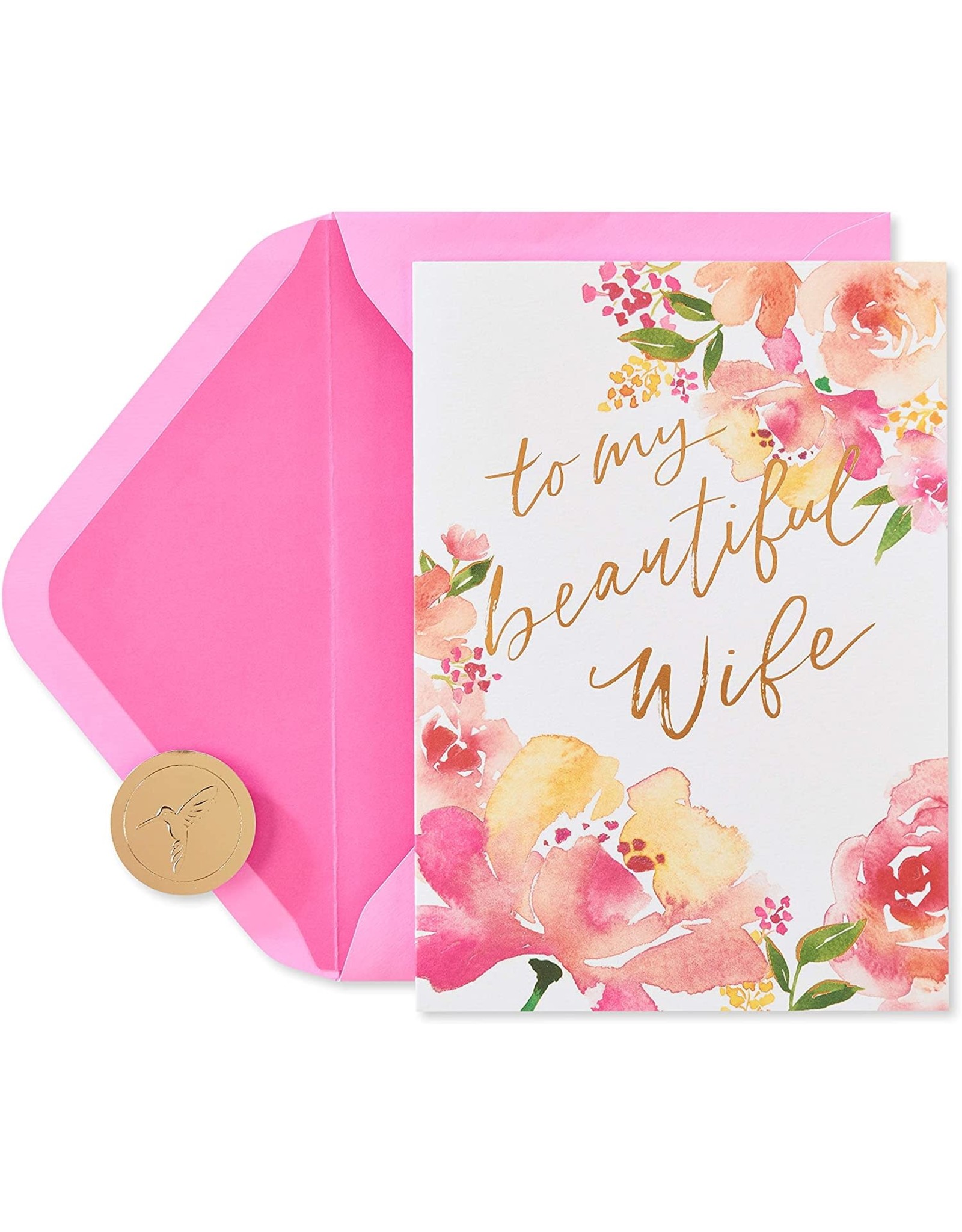 PAPYRUS® Anniversary Card For Wife Floral Incredible Life