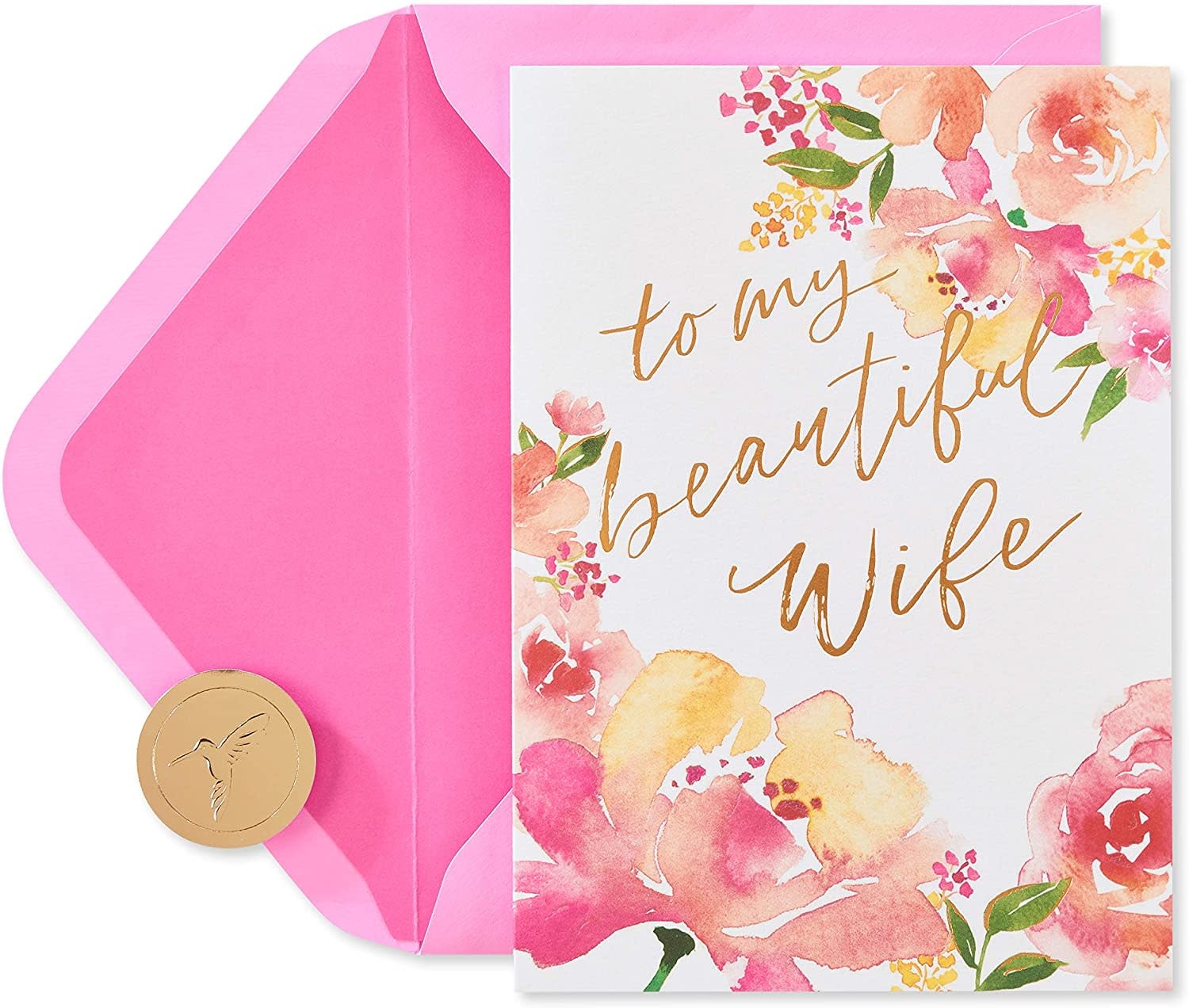 PAPYRUS Anniversary Card For Wife Floral Incredible Life - Digs N Gifts