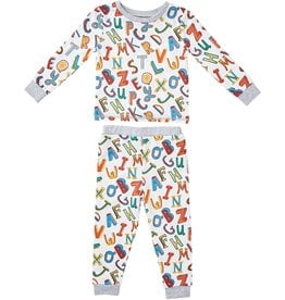 Mud Pie Alphabet Pajamas Set 9-12 Months