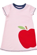 Mud Pie Back To School Girls Apple T-Shirt Dress 12-18 Months