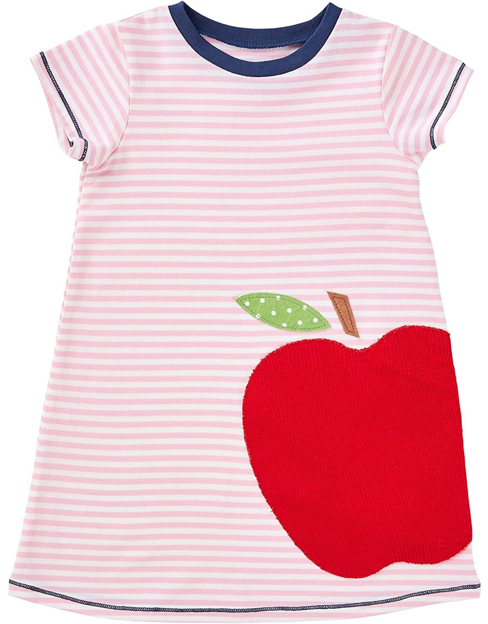 Mud Pie Back To School Girls Apple T-Shirt Dress 12-18 Months