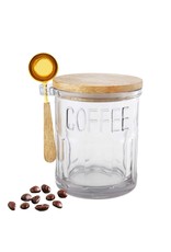 Mud Pie Glass Coffee Canister Set With Scoop