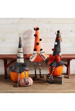 Mud Pie Halloween Decorative BOO Witch Hat Dangle Leg Sitter XLG 22H