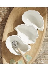 Mud Pie Oyster Shaped Triple Dip Set With Spoon