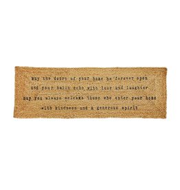 Mud Pie May The Doors Of Your Home Long Jute Door Mat 17 x 51