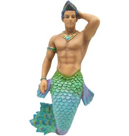 December Diamonds Emerald Merman Ornament 7.5 Inch